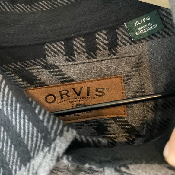 ORVIS Men’s Size XL Shirt Flannel Plaid Button Down Heavyweight NEW Pockets NWT - Picture 12 of 16